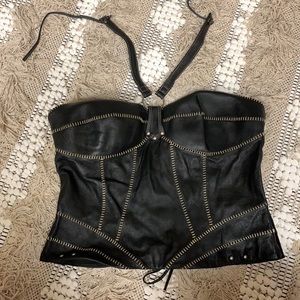 Leather corset style top.  Size 10